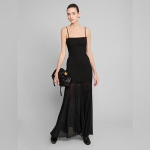 Pixie Market Romaine Sheer Bottom Dress